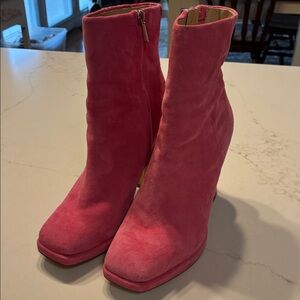 Sam Edelman Jaye Pink Suede Boots